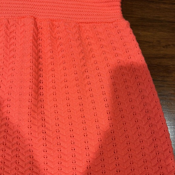 Miami Dress Women Small Short Sleeve Sweater Dress Bright Coral Pink Knee Length - Picture 4 of 14